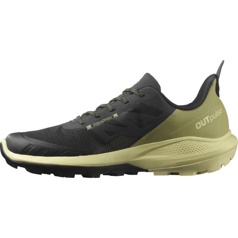 Olive / Black Salomon Outpulse Men's Hiking Shoes | PH 36104E